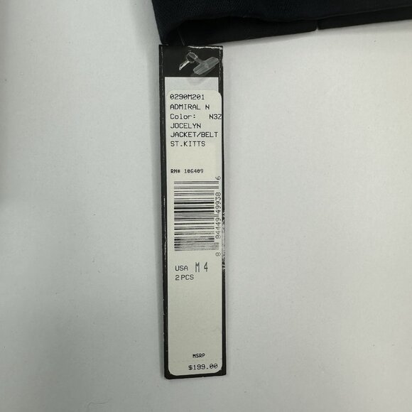 Tahari Women's NWT Admiral Navy Jocelyn Tencel Wool Belted Jacket 4/C35.25‎ - Picture 10 of 15